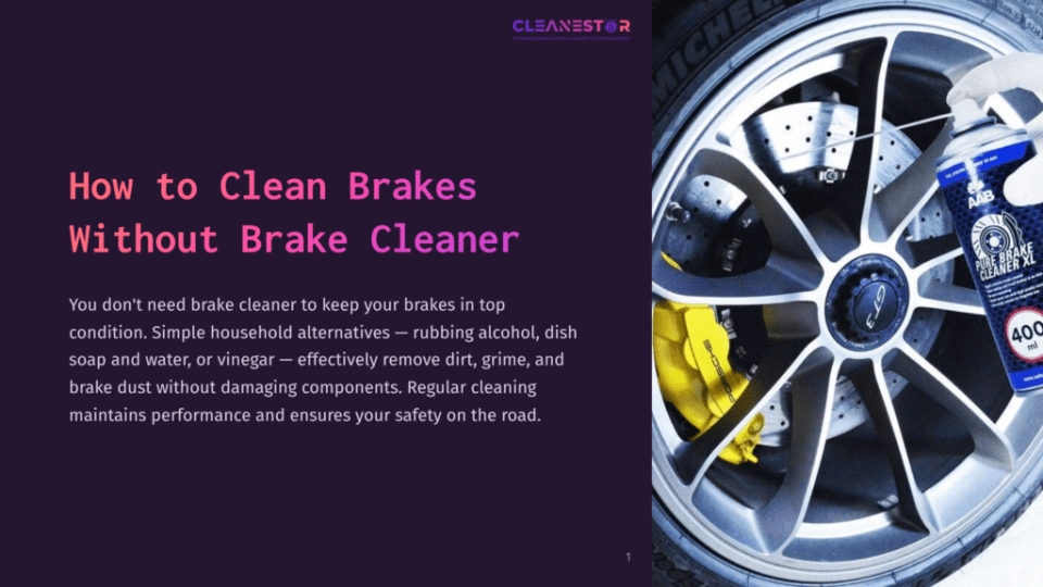 1 How To Clean Brakes Without Brake Cleaner Close-Up Of A Silver Alloy Wheel With A Yellow Brake Caliper, Showcasing Detailed Spokes And A Clean Tire, Set Against A Purple Background.