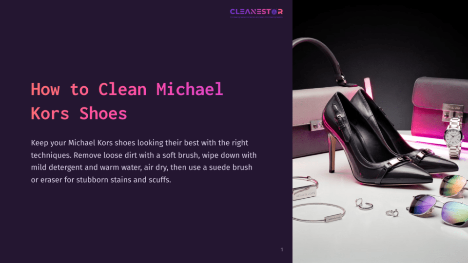 1 How To Clean Michael Kors Shoes Elegant Black High-Heeled Shoes With Pink Soles, Accompanied By Jewelry And Accessories On A Dark Background, Create A Chic Display.