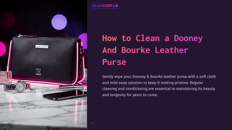 1 How To Clean A Dooney And Bourke Leather Purse A Black Dooney &Amp; Bourke Leather Purse Rests On A Marble Surface, Accompanied By Cleaning Tools And Soft Cloths In A Visually Neat Arrangement.