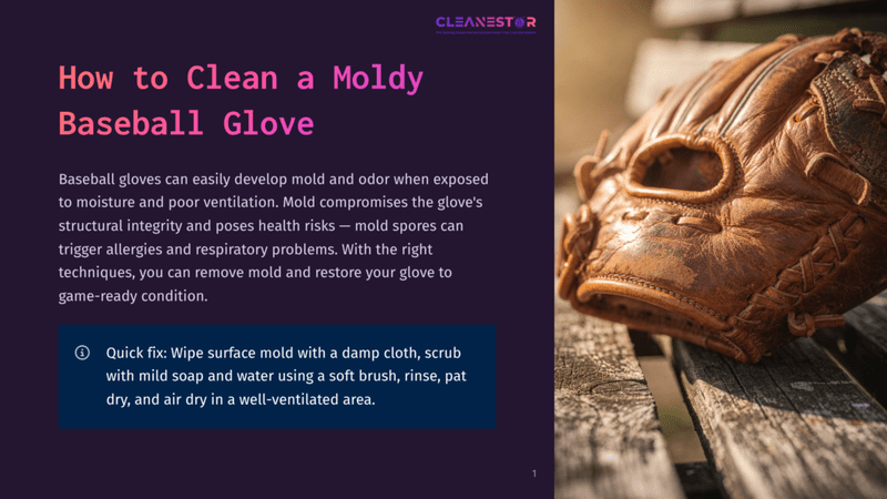 1 How To Clean A Moldy Baseball Glove A Close-Up Of A Worn, Brown Leather Baseball Glove Resting On A Weathered Wooden Surface. The Glove Shows Signs Of Use And Age, With Visible Stitching And A Pocket For A Ball.