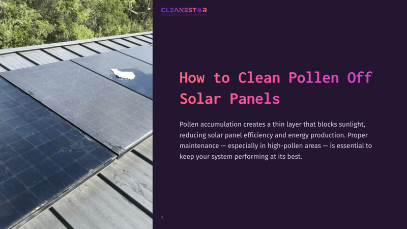 1 How To Clean Pollen Off Solar Panels Close-Up Of Dark Solar Panels On A Roof, With A White Cloth Resting On One Panel, Surrounded By Greenery In Bright Sunlight.