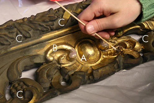 Gilded Frame Restoration1 How To Clean Gold Leaf Frame