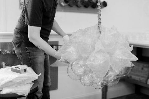 How To Clean A Glass Bubble Chandelier  