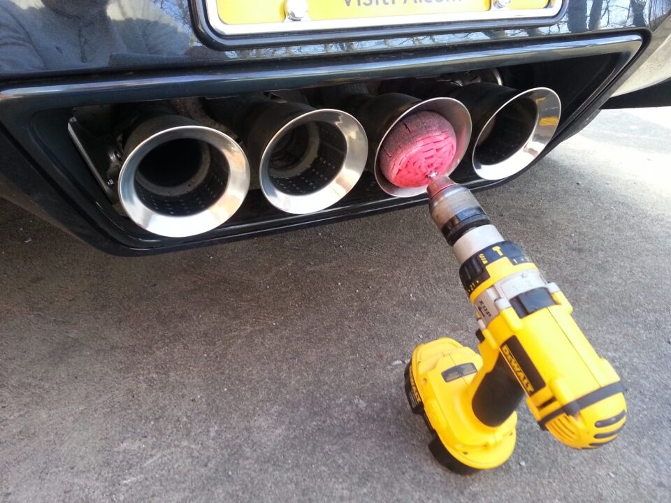 Cleaning Exhaust Tips How To Clean Chrome Exhaust Tips