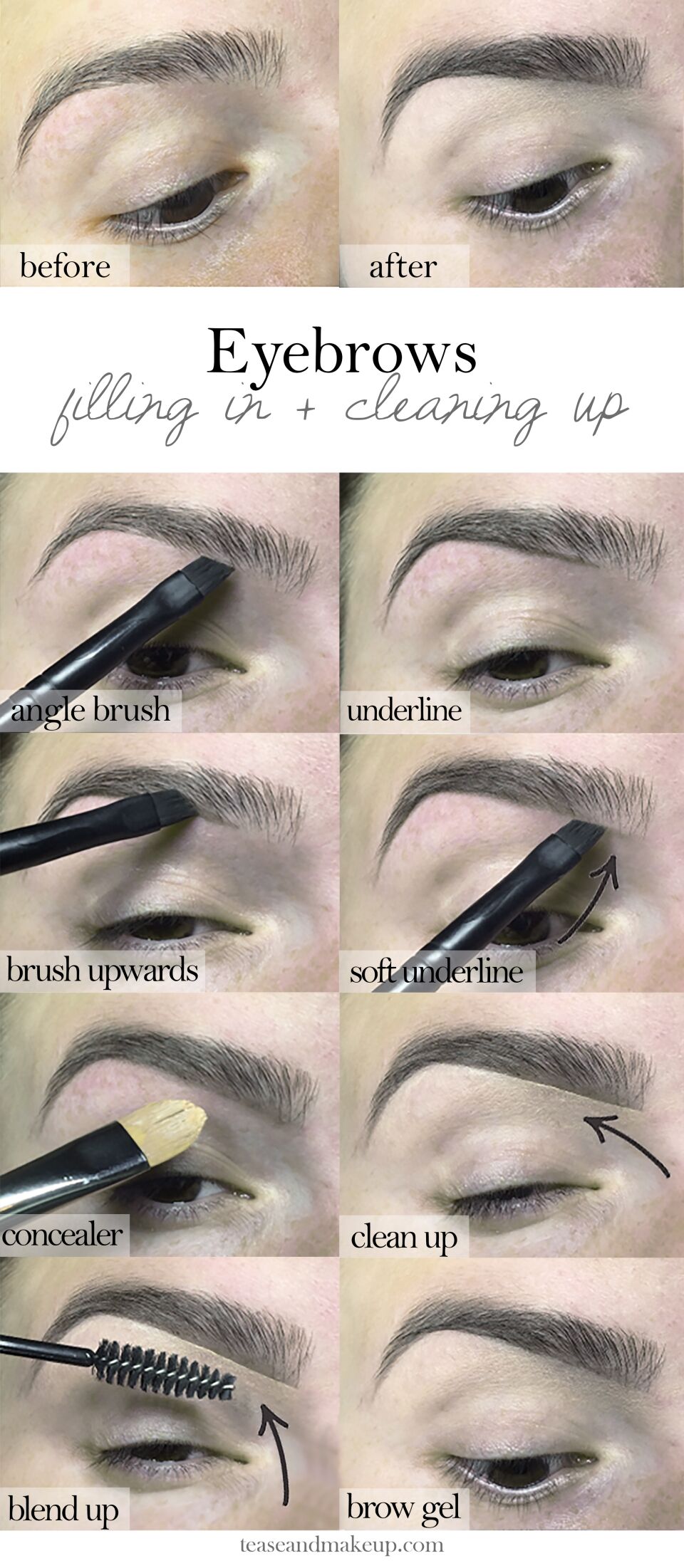 Tease And Makeup Eyebrows Filling In Cleaning Up 2 How To Clean An Eyebrow Brush