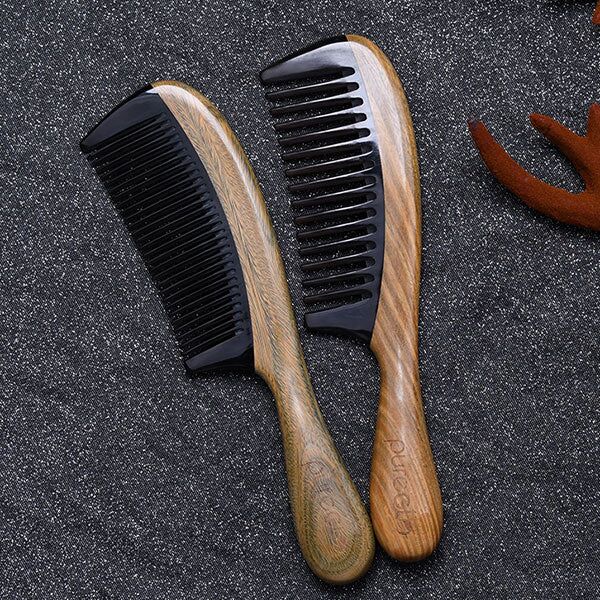 No Static Horn Wooden Hair Comb Set How To Clean A Wooden Comb