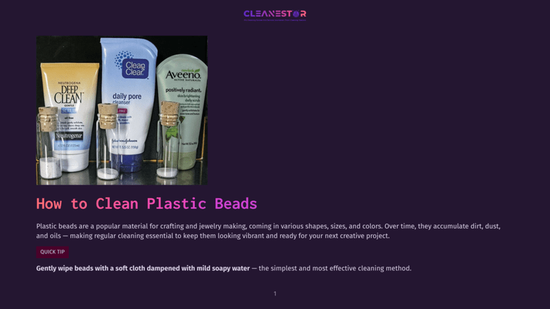 1 How To Clean Plastic Beads A Still Life Of Neutrogena Deep Clean Gentle Face Wash, Clean &Amp; Clear Daily Pore Cleanser, And Aveeno Active Naturals Positively Radiant Daily Scrub Bottles, With Small Glass Vials Of Beads In Front Of Them.