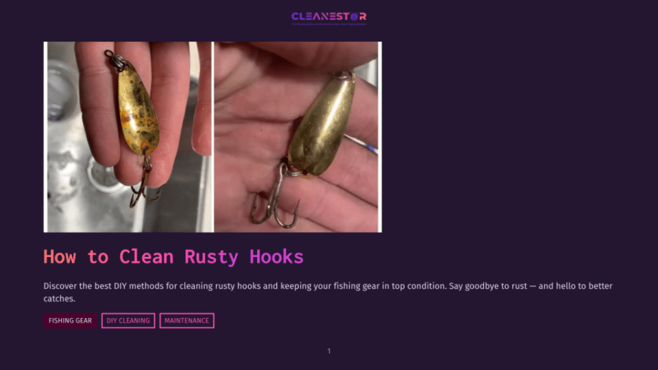 1 How To Clean Rusty Hooks Close-Up Of A Rusty Fishing Lure With Two Treble Hooks, Showing Signs Of Wear And Tear, Ready For Cleaning And Maintenance To Restore Its Shine.