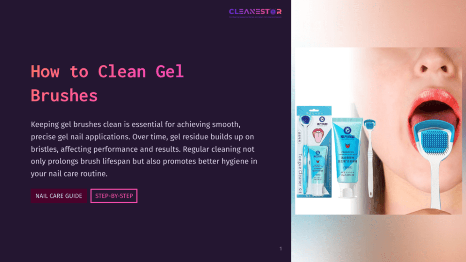 1 How To Clean Gel Brushes A Close-Up Image Of A Toothbrush And Gel, With A Woman'S Lips Slightly Open, Showcasing The Importance Of Cleaning Gel Brushes For Smooth And Precise Nail Applications.