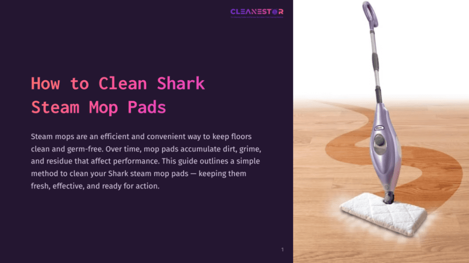 1 How To Clean Shark Steam Mop Pads A Shark Steam Mop With A White Cleaning Pad Is Positioned On A Wooden Floor, Showcasing Its Sleek Purple Design And Modern Features.