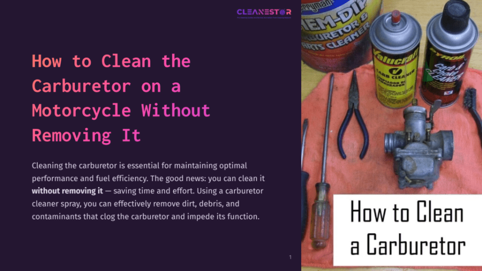 Tools Including Pliers And A Screwdriver On A Red Cloth Next To A Can Of Carburetor Cleaner, With A Work Surface In The Background.