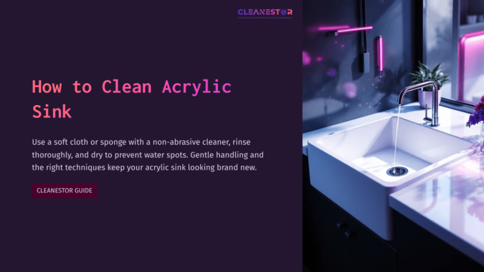 1 How To Clean Acrylic Sink Bright Kitchen With A Modern Acrylic Sink, Featuring A Sleek Faucet And Overhead Lighting, Set Against A Deep Purple Background.