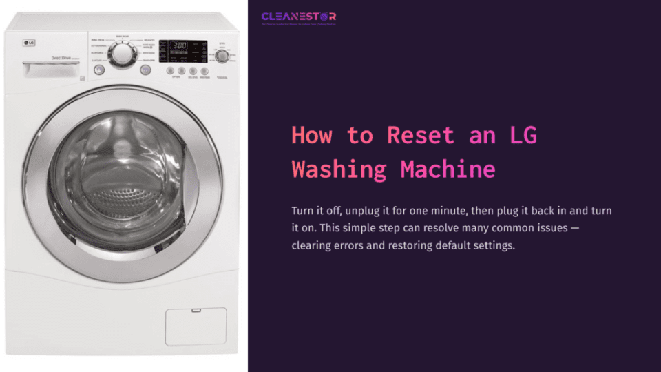 1 How To Reset An Lg Washing Machine 1 White Front-Loading Lg Washing Machine With A Large Glass Door, Control Panel Featuring Buttons And A Digital Display On A Dark Purple Background.