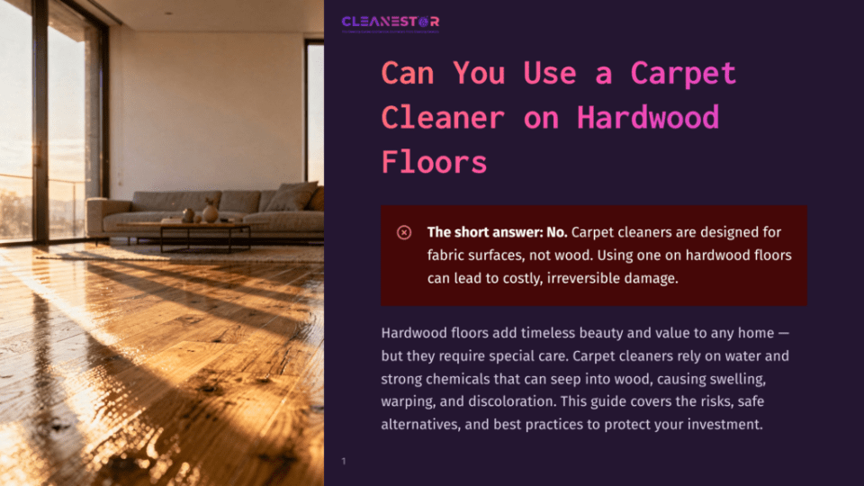 1 Can You Use A Carpet Cleaner On Hardwood Floors Sunlight Streams Across Polished Hardwood Floors In A Modern Living Room With A Large Window And Minimalist Furniture, Highlighting The Sheen And Texture Of The Wood.
