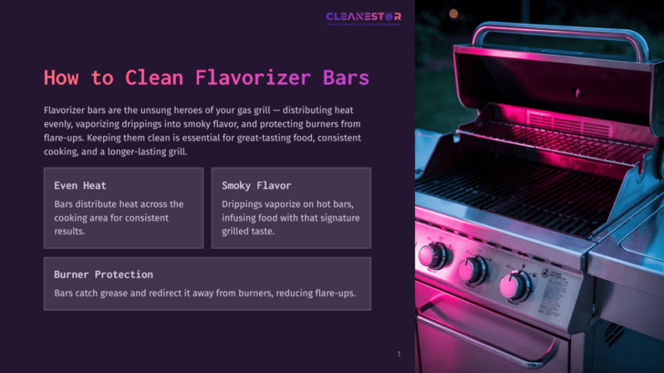 1 How To Clean Flavorizer Bars Gas Grill With Glowing Red And Pink Light Illuminating The Inside, Showing The Flavorizer Bars Positioned Below The Grill Grates.