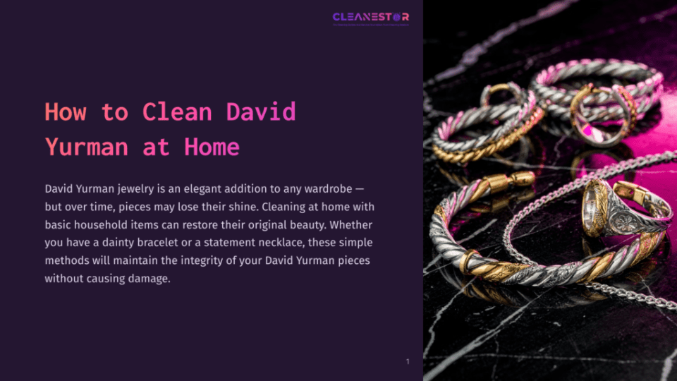 1 How To Clean David Yurman At Home Various David Yurman Jewelry Pieces, Including Bracelets And Rings, Showcased On A Contrasting Dark Background, Highlighting Their Intricate Designs.