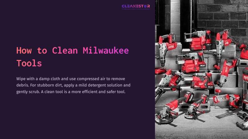 1 How To Clean Milwaukee Tools A Collection Of Milwaukee Tools In Red And Gray, Neatly Arranged On A Concrete Surface, Showcasing Various Power Tools And Cleaning Tips.