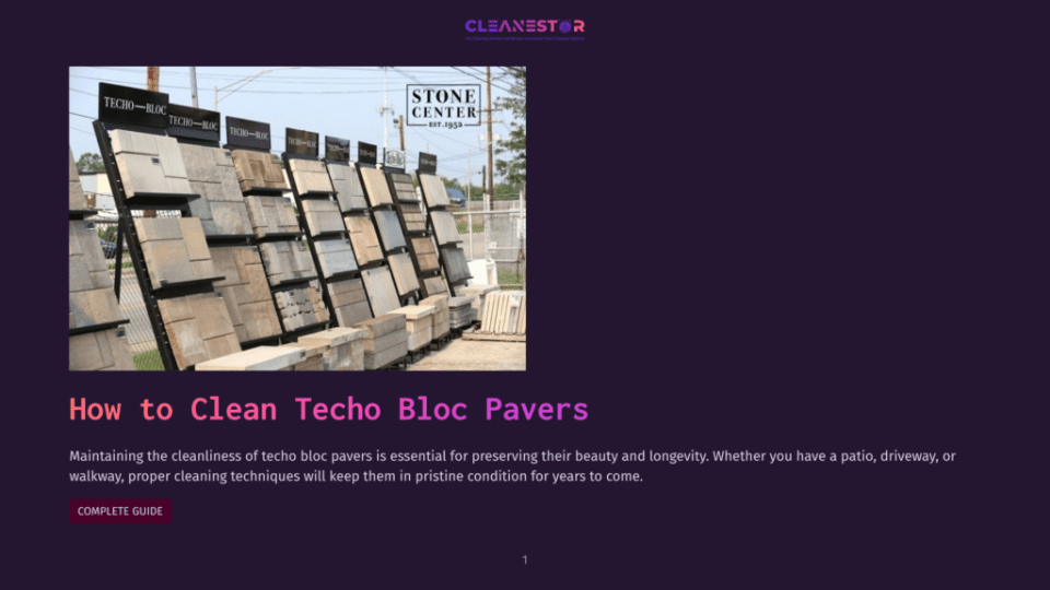 1 How To Clean Techo Bloc Pavers Rows Of Techo-Bloc Pavers, A Product Of Stone Center Est. 1953, Are Displayed Outdoors, Showcasing Their Textured Surfaces And Earthy Tones, Ready For Patio And Driveway Projects.