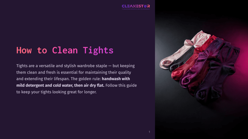 1 How To Clean Tights Several Pairs Of Sheer Tights In Various Colors, Including Nude, Black, Red, Burgundy, And Deep Purple, Are Neatly Folded And Arranged On A Dark, Reflective Surface.