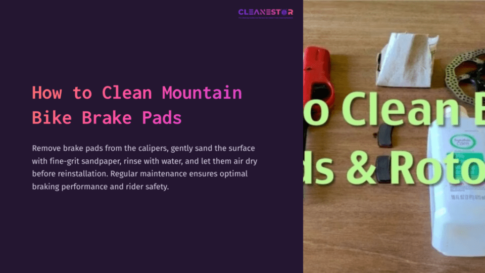 1 How To Clean Mountain Bike Brake Pads Tools And Materials For Cleaning Mountain Bike Brake Pads, Including Sandpaper, Water Container, And Brake Components On A Wooden Surface.