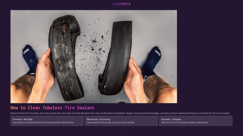 1 How To Clean Tubeless Tire Sealant Hands Hold A Dirty, Removed Tubeless Tire And Its Sealant Liner, Showcasing The Need For Cleaning Tubeless Tire Sealant.
