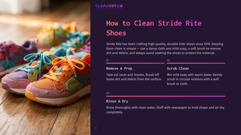 1 How To Clean Stride Rite Shoes Colorful Children'S Sneakers, Including Orange, Purple, And Green, Are Arranged On A Wooden Floor, Ready For Cleaning.