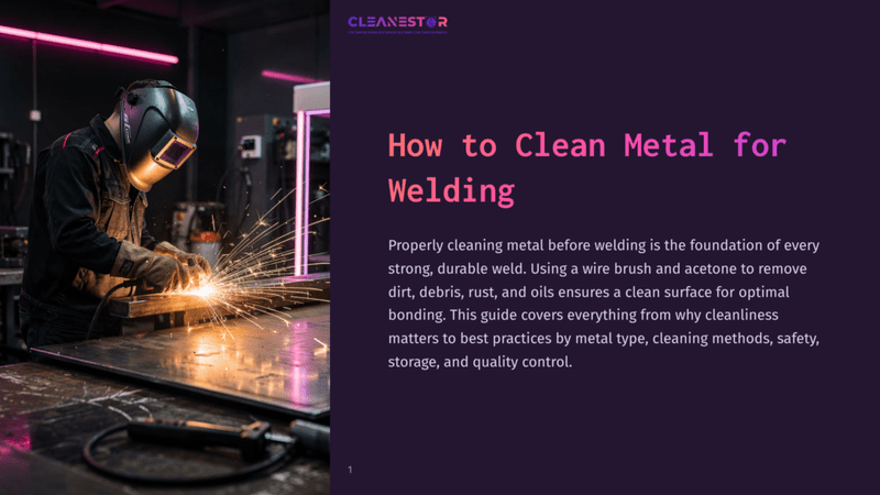 1 How To Clean Metal For Welding A Welder Wearing A Helmet And Protective Gear Sparks Metal With A Welding Torch, Demonstrating The Importance Of Cleaning Metal For Welding.