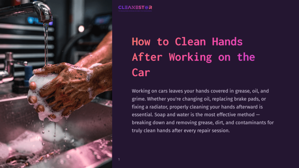 1 How To Clean Hands After Working On The Car Hands Covered In Soap And Grime Are Being Rinsed Under A Running Faucet In A Stainless Steel Sink, Illustrating How To Clean Hands After Working On A Car.