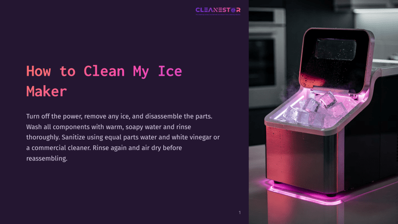 1 How To Clean My Ice Maker A Modern Ice Maker With Pink Lighting, Filled With Ice, Set Against A Dark Background, Showcasing Its Sleek Design And Functionality.