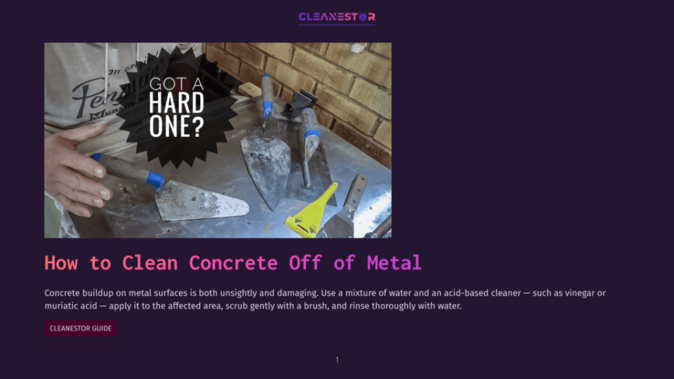 1 How To Clean Concrete Off Of Metal Trowels And Tools For Removing Concrete From Metal Surfaces, With Text Overlay &Quot;Got A Hard One?&Quot;.