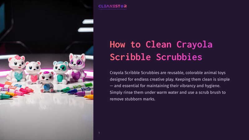 1 How To Clean Crayola Scribble Scrubbies A Collection Of Colorful Crayola Scribble Scrubbies Animal Toys, Including A Pink Cat, A White Cat, A Blue Dog, And A Green Dog, Sit On A White Surface Next To A Set Of Washable Markers.