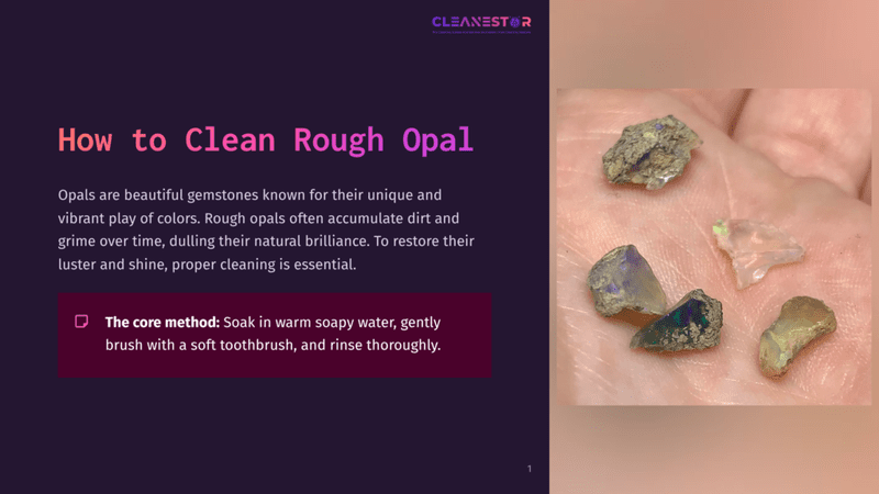 1 How To Clean Rough Opal Rough Opals In Various Stages Of Cleaning: A Small Pile Of Unpolished Opals And Several Cleaned, Polished Opals Showing Flashes Of Color, Held In A Hand.