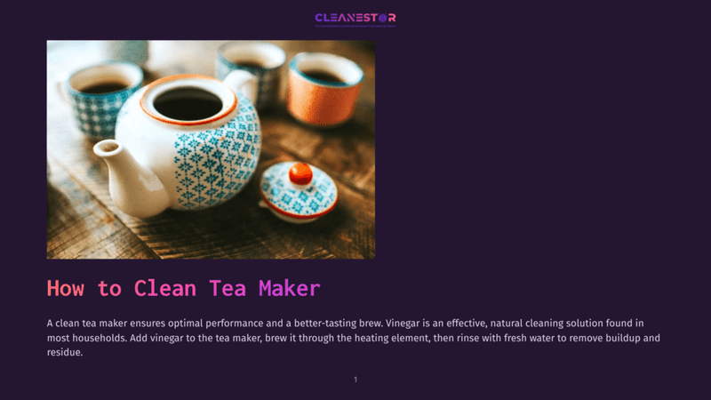 1 How To Clean Tea Maker A White And Blue Patterned Ceramic Teapot With A Red-Topped Lid Sits On A Wooden Surface Next To Three Matching Teacups, One Orange And Two Blue, In A Cozy Setting.