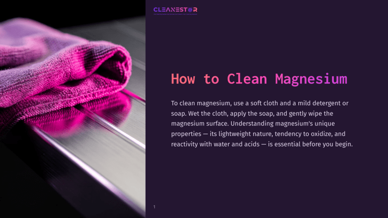 1 How To Clean Magnesium Close-Up Of A Soft Pink Microfiber Cloth Resting On A Sleek, Brushed Metal Surface, Indicating A Gentle Cleaning Process For Magnesium.