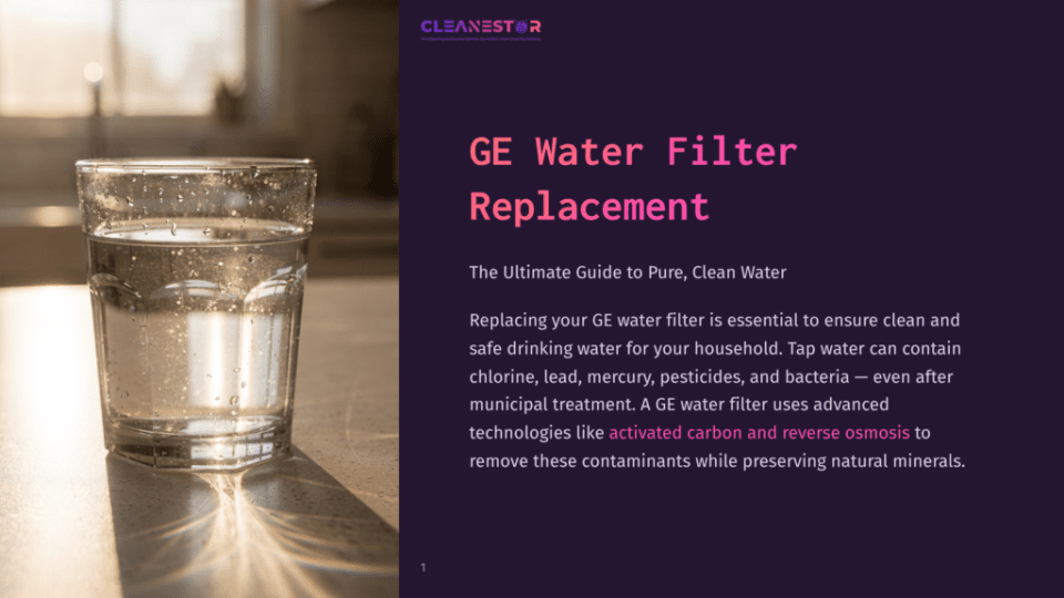 A Clear Glass Of Clean Water Sits On A Countertop, With Sunlight Casting A Warm Glow And Water Droplets Visible On The Glass.