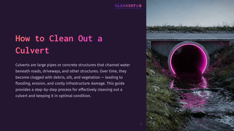 1 How To Clean Out A Culvert A Dark Culvert Opening With A Vibrant Pink Glow, Surrounded By Grassy Terrain And Water Reflecting The Pink Light.