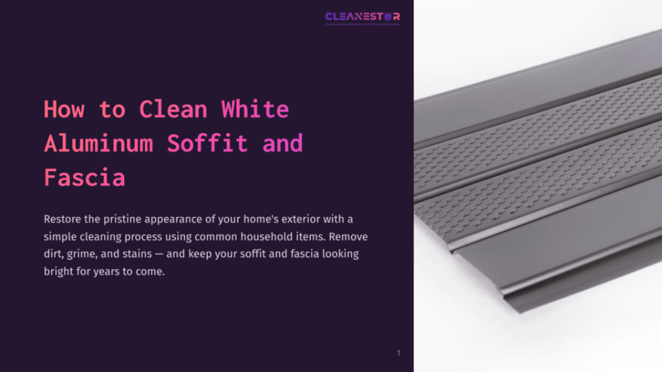 1 How To Clean White Aluminum Soffit And Fascia Close-Up Of The Texture Of White Aluminum Soffit And Fascia, Showing A Perforated Pattern. The Image Is Part Of A Guide On How To Clean White Aluminum Soffit And Fascia.