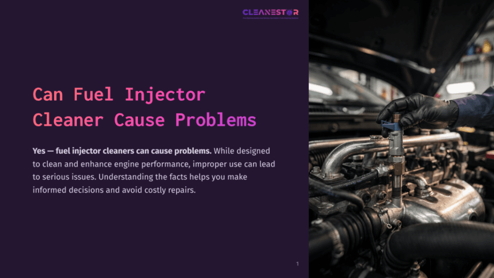 1 Can Fuel Injector Cleaner Cause Problems A Mechanic'S Gloved Hand Tightens A Hose Clamp On A Car'S Fuel Injector System, Showcasing Intricate Engine Parts And The Complexity Of Fuel Injection Maintenance.