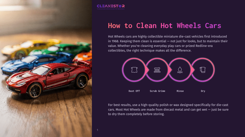 1 How To Clean Hot Wheels Cars A Collection Of Colorful Hot Wheels Die-Cast Cars, Including A Red Sports Car In The Foreground, Arranged On A Wooden Surface. The Image Is Part Of A Guide On How To Clean Hot Wheels Cars.