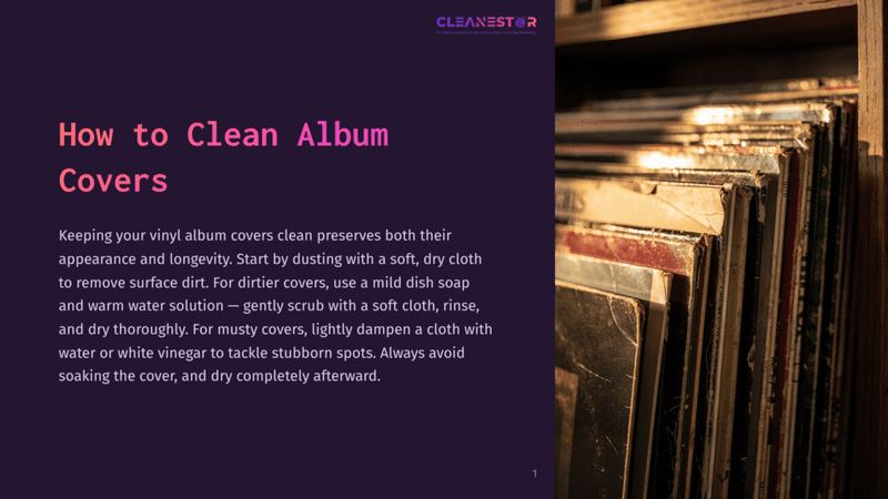 1 How To Clean Album Covers Close-Up Of A Shelf Filled With Vintage Vinyl Records, Their Album Covers Showing Signs Of Age. Sunlight Streams From The Right, Highlighting The Textures And Worn Edges Of The Record Sleeves, With The Text &Quot;Cleanestor&Quot; Visible At The Top.