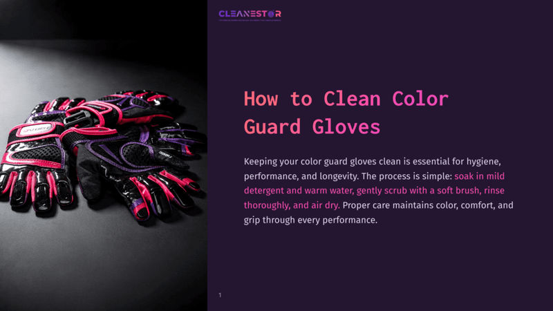 Bright Pink And Black Color Guard Gloves With Purple Accents Are Neatly Laid Out On A Dark, Textured Surface. The Gloves Feature Intricate Stitching And Breathable Mesh Panels.
