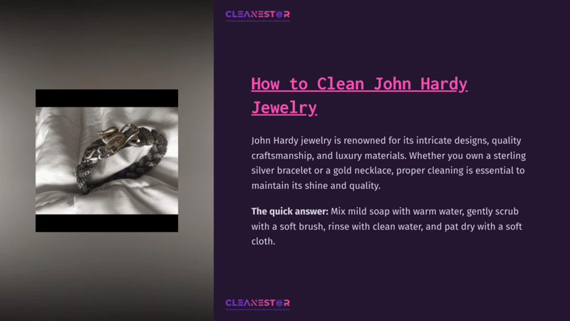 1 How To Clean John Hardy Jewelry Intricate Sterling Silver John Hardy Bracelet With Dragon Detail And Red Stone, Resting On A White Fabric Surface.