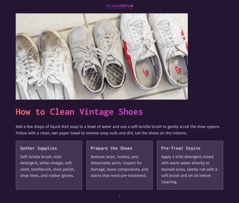 1 How To Clean Vintage Shoes A Row Of Vintage White Sneakers, Some Clean And Some Visibly Dirty, Are Displayed On A Tiled Floor, Hinting At A Shoe Cleaning Guide.