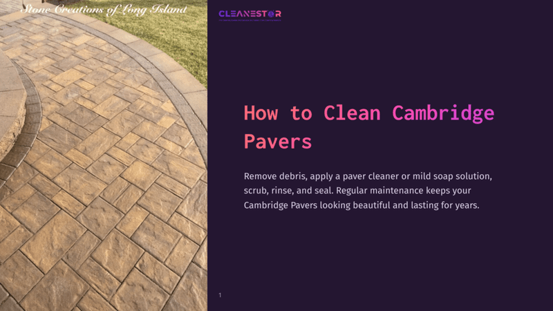 1 How To Clean Cambridge Pavers Cambridge Pavers: How To Clean And Maintain. A Close-Up Of A Beautifully Laid Cambridge Paver Patio With Detailed Brickwork And A Curved Edge, Suggesting Outdoor Living Spaces.