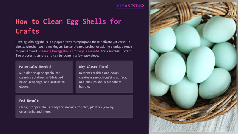 1 How To Clean Egg Shells For Crafts A Basket Filled With Clean, Glossy Teal-Colored Eggs, Ready For Crafting, Set Against A Blurred Background That Hints At A Craft Project.