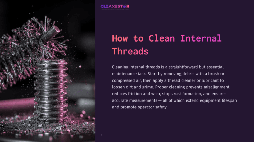 1 How To Clean Internal Threads An Image Featuring A Close-Up Of A Silver Bolt, With Pink Liquid Particles Splashing Around It, Set Against A Dark Background, Illustrating The Process Of Cleaning Internal Threads.