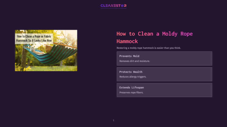 1 How To Clean A Moldy Rope Hammock A Person Relaxes In A Colorful Striped Rope Hammock Suspended Between Two Trees In A Sun-Dappled Forest, With The Text &Quot;How To Clean A Rope Or Fabric Hammock So It Looks Like New&Quot; Overlayed.