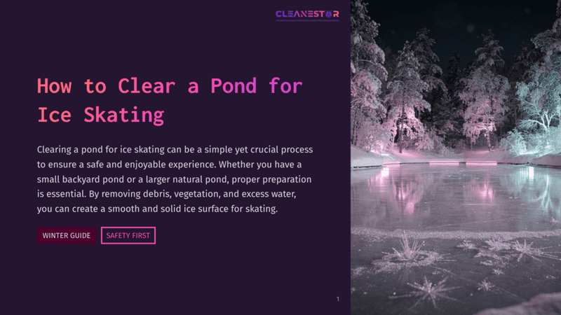 1 How To Clear A Pond For Ice Skating A Serene Night Scene Featuring A Frozen Pond Under A Starry Sky, With Snow-Covered Trees In The Background, And A Glowing Path Along The Ice Edge.
