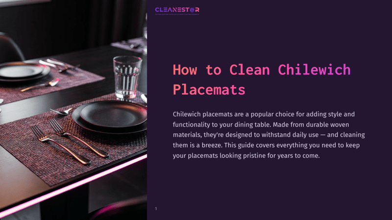 1 How To Clean Chilewich Placemats A Dark Dining Table Set With Black Chilewich Placemats, Black Plates, And Silverware. A Glass Of Water Sits On A Placemat. The Table Is Lit By Pink Neon Lights.