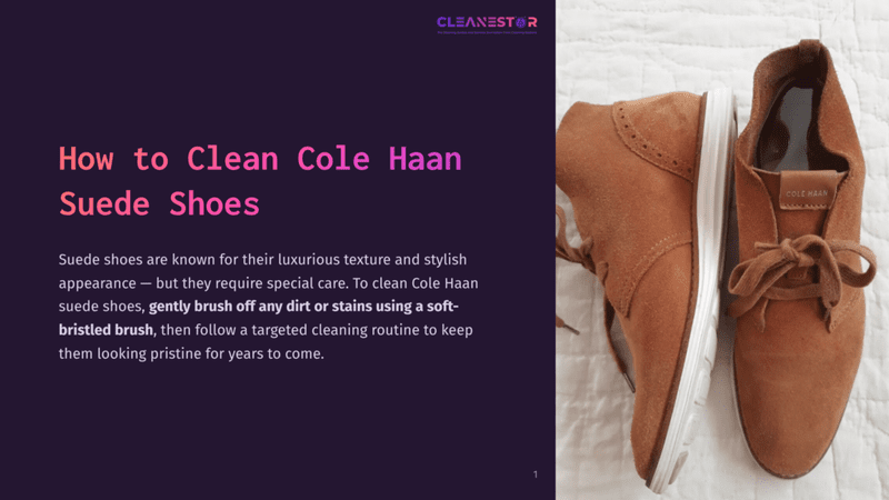 1 How To Clean Cole Haan Suede Shoes Tan Suede Shoe Resting On A Black And White Patterned Surface, With A Soft-Bristled Brush Nearby, Suggesting A Cleaning Process.